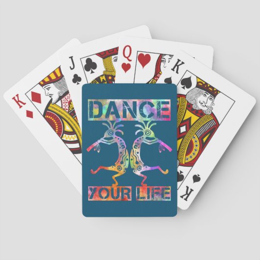 Inheemse Amerikanen Kokopelli - Dance Your Life 3 Pokerkaarten (Achterkant)