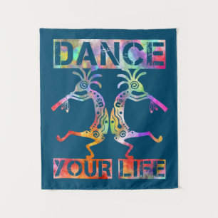 Inheemse Amerikanen Kokopelli - Dance Your Life 3 Wandkleed
