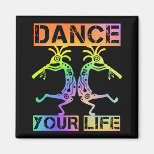 Inheemse Amerikanen Kokopelli - Dance Your Life 4 Magneet