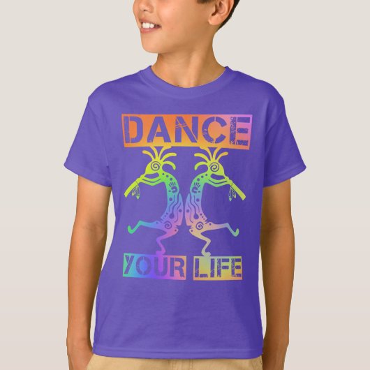 Inheemse Amerikanen Kokopelli - Dance Your Life 4 T-shirt (Voorkant)