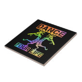 Inheemse Amerikanen Kokopelli - Dance Your Life 4 Tegeltje (Zijkant)