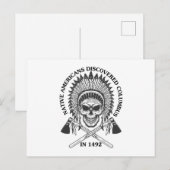 Inheemse Amerikanen Ontdekte Columbus in 1492 Gift Briefkaart (Voorkant / Achterkant)