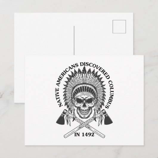 Inheemse Amerikanen Ontdekte Columbus in 1492 Gift Briefkaart (Voorkant / Achterkant)