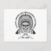 Inheemse Amerikanen Ontdekte Columbus in 1492 Gift Briefkaart (Voorkant)