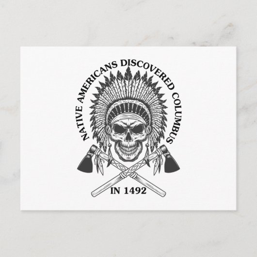 Inheemse Amerikanen Ontdekte Columbus in 1492 Gift Briefkaart (Voorkant)