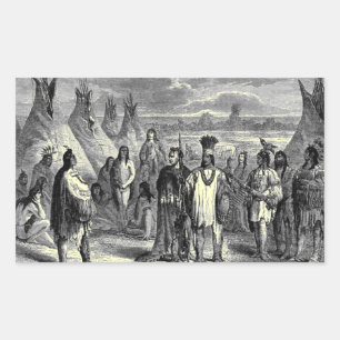 Inheemse Amerikanen Rechthoekige Sticker