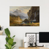 Inheemse Amerikanen Spear Gevist Poster (Thuiskantoor)