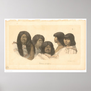 Inheemse Amerikanen van Californië (0685A) Poster