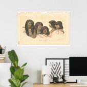 Inheemse Amerikanen van Californië (0685A) Poster (Thuiskantoor)