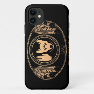 Inheemse Art Wolf Flag iPhone 5 Hoesje Rebellion H