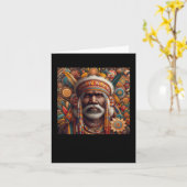 Inheemse Australische Aboriginal Sticker Kaart (Gele Bloem)