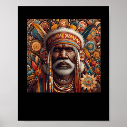 Inheemse Australische Aboriginal Sticker Poster (Voorkant)