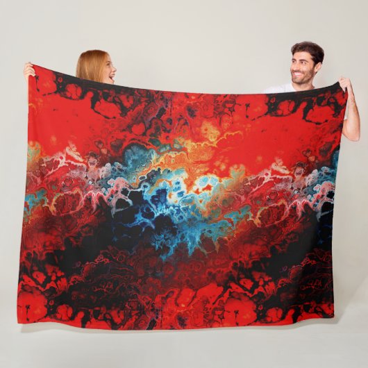 Inheemse brand fractal fleece deken (In situ)