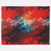 Inheemse brand fractal fleece deken (Voorkant (Horizontaal))