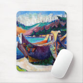 Inheemse Canadese Emily Carr Painting War Canoes Muismat (Met muis)