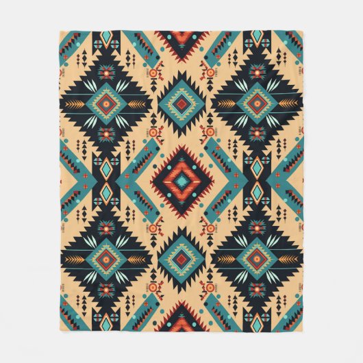 Inheemse Cherokee Nation Fleece Deken (Voorkant)