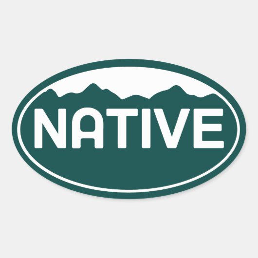 Inheemse Colorado Ovale Sticker (Voorkant)