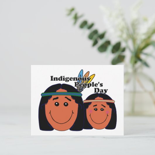 Inheemse Dag van de Mensen Briefkaart (Staand voorkant)