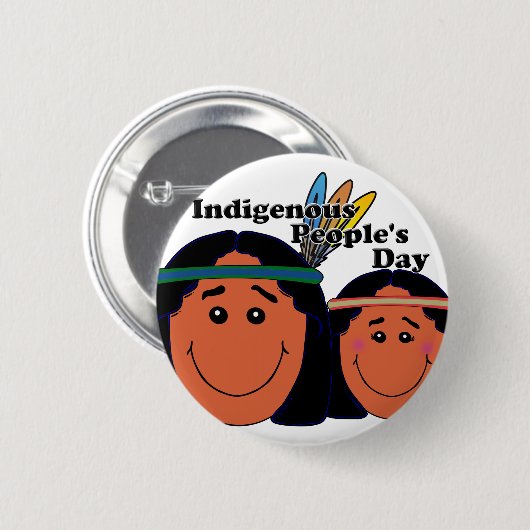 Inheemse Dag van de Mensen Ronde Button 5,7 Cm (Voorkant /achterkant)