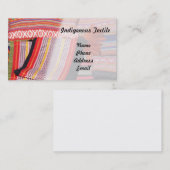 Inheemse en Inheemse Textiel Visitekaartje (Voorkant / Achterkant)