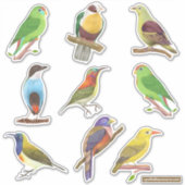 Inheemse/endemische vogels uit de Filipijnen Sticker (Voorkant)
