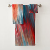 Inheemse Fire Turquoise en rood Bad Handdoek (Insitu)