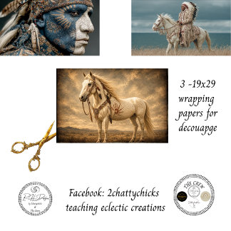 Inheemse Geest 3 Stam Westerse Ontwerpen  Wikkelsn Inpakpapier Vel