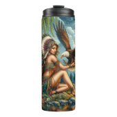 Inheemse geest, adelaar, bergwildernis. thermosbeker (Voorkant)