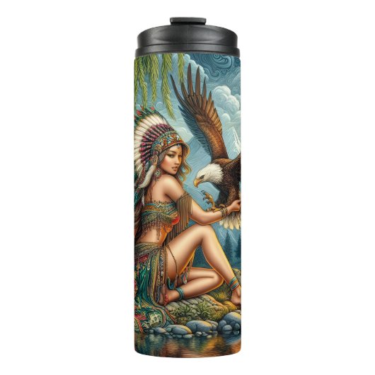 Inheemse geest, adelaar, bergwildernis. thermosbeker (Voorkant)
