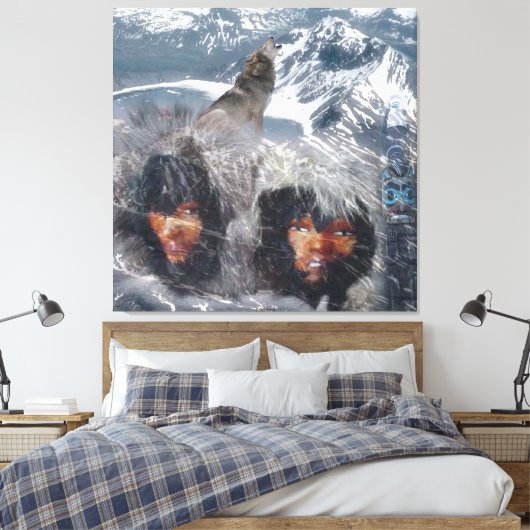 Inheemse Geest van Alaska Canvas Afdruk (Insitu (Slaapkamer))