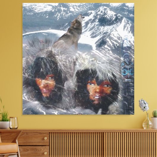 Inheemse Geest van Alaska Canvas Afdruk (Insitu (Woonkamer))