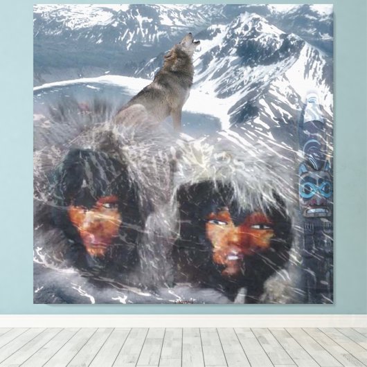Inheemse Geest van Alaska Canvas Afdruk (Insitu (Houten vloer))