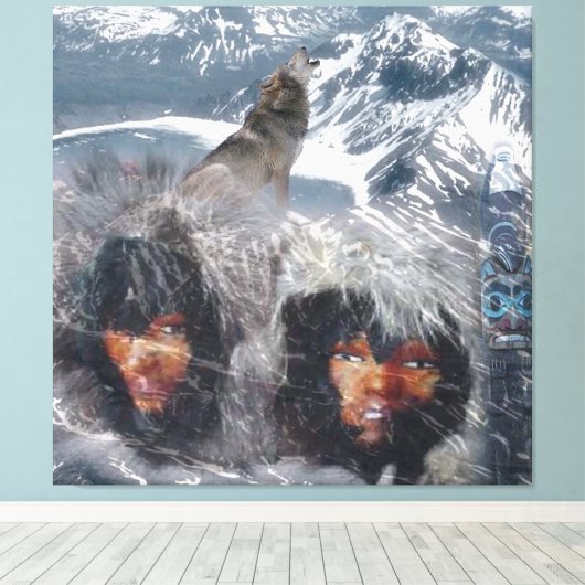 Inheemse Geest van Alaska Canvas Afdruk (Insitu (Houten vloer))