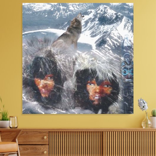 Inheemse Geest van Alaska Canvas Afdruk (Insitu (Woonkamer))