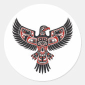 Inheemse Haida in het noordwesten van de Stille Oc Ronde Sticker (Voorkant)