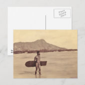 Inheemse Hawaiiaanse Surfer, c. 1890 Briefkaart (Voorkant / Achterkant)