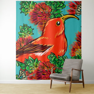 inheemse hawaiitische vogel wandkleed
