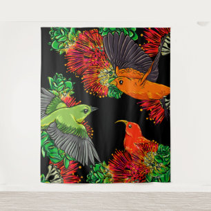 inheemse hawaiitische vogel wandkleed
