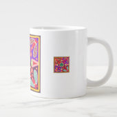 inheemse Huichol Bright Colors Grote Koffiekop (Rechts)