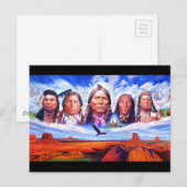 Inheemse illustratie van het Kunstwerk van Amerika Briefkaart (Voorkant / Achterkant)