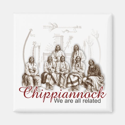 Inheemse Indiaan We zijn allemaal gerelateerd Magn Magneet (Voorkant)