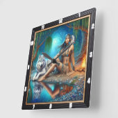 Inheemse Indiaanse geest: fluisteringen van de wil Vierkante Klok (Hoek)