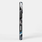 Inheemse Indiaanse vrouw en trouwe wolf iPhone Hoesje (Rechterkant)