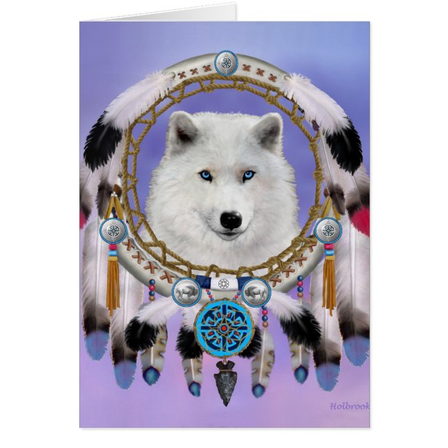 Inheemse Indiaanse Wolf Geest (Voorkant)