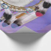 Inheemse Indiaanse Wolf Geest Cadeaupapier (Hoek)