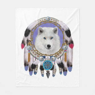 Inheemse Indiaanse Wolf Geest Fleece Deken
