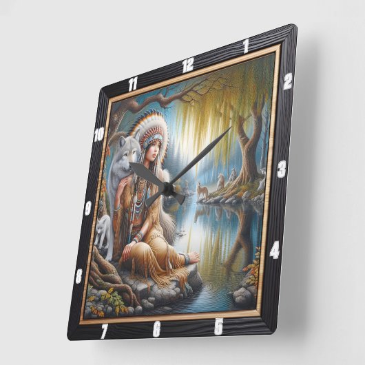 Inheemse Indiase Harmonie: De Omhelzing van het Vu Vierkante Klok (Hoek)