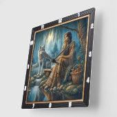 Inheemse Indiase Harmonie: De Omhelzing van het Vu Vierkante Klok (Hoek)