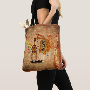 Inheemse Indiase indrukken Tote Bag