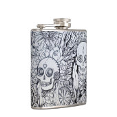 inheemse indiase schedelhip flask gift tattoo stij heupfles (Rechts)